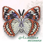 Набор для алмазной мозаики "Бабочка-магнит- Переливница Шренка" арт - БАТ23