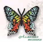 Набор для алмазной мозаики "Бабочка-магнит- Урания мадагаскарская" арт - БАТ08