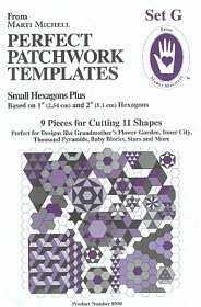 Perfect patchwork templates, Set G, 8950 from Marti Michell