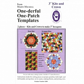 One-derful One-Patch Template 3" Kite and Crown, 8288  from Marti Michell