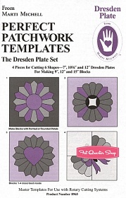 Perfect patchwork templates, The Dresden Plate Set. 8965 from Marti Michell.