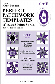 Perfect patchwork templates, Set E, 8255 from Marti Michell
