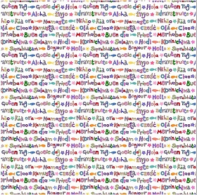 Hello World 21654-10 (Fat Quarter)