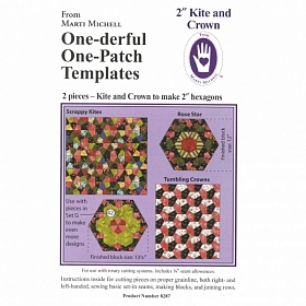 One-derful One-Patch Template 2" Kite and Crown, 8287  from Marti Michell