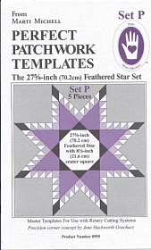 Perfect patchwork templates, Set P, 8959 from Marti Michell